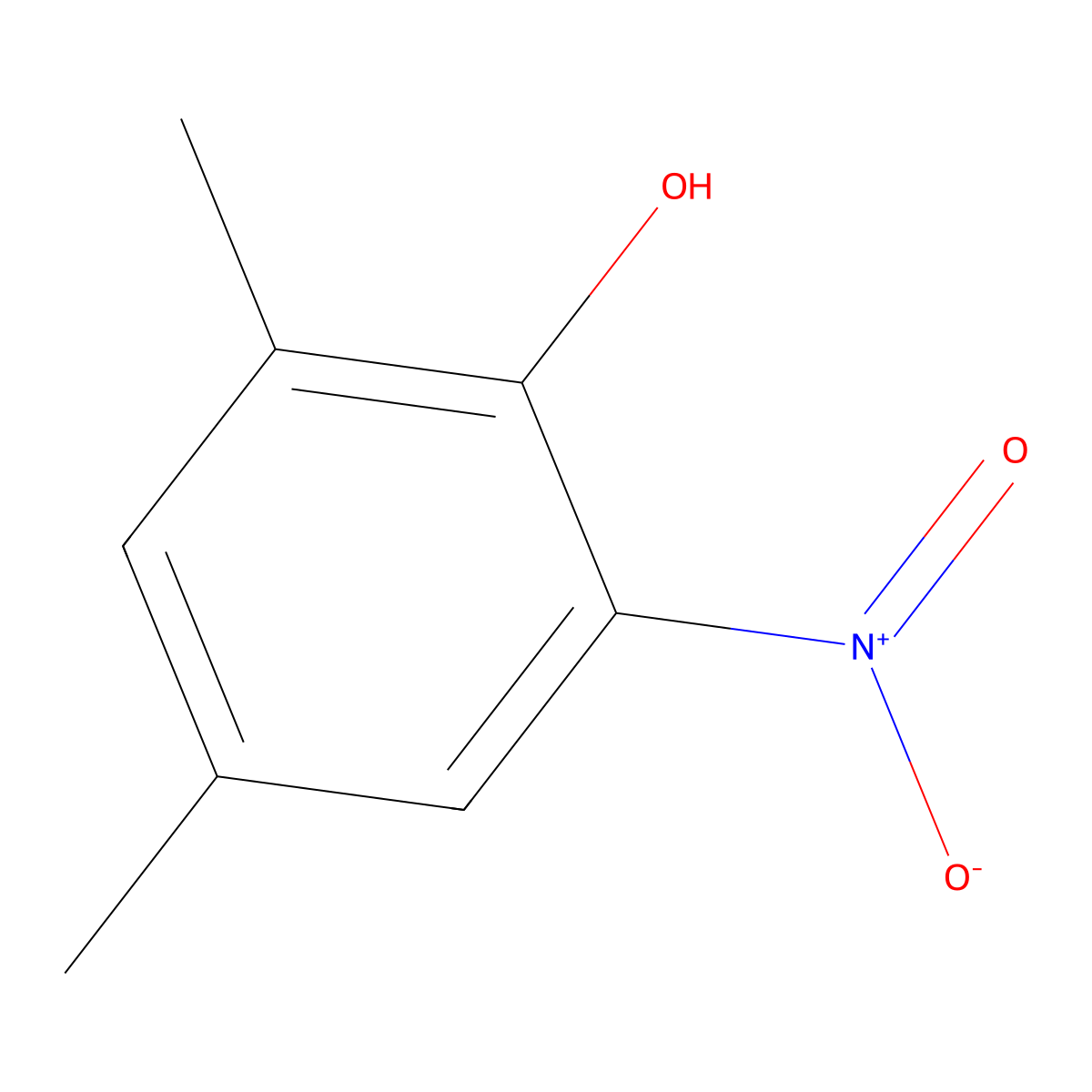 Phenol, 2,4-dimethyl-6-nitro- molecular structure, CAS 14452-34-7