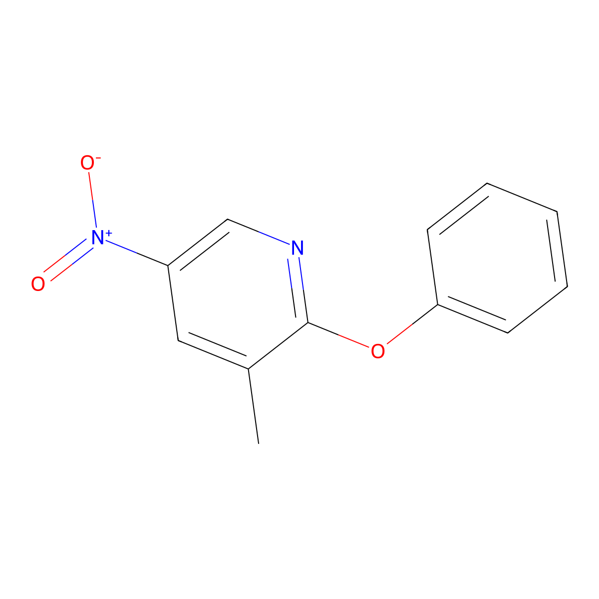 3-Methyl-5-nitro-2-phenoxypyridine molecular structure, CAS 1445217-76-4