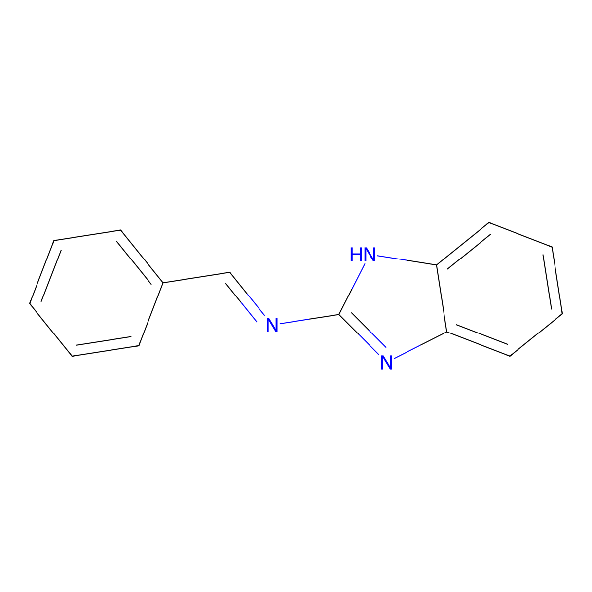 2-Benzylideneaminobenzimidazole molecular structure, CAS 144528-04-1