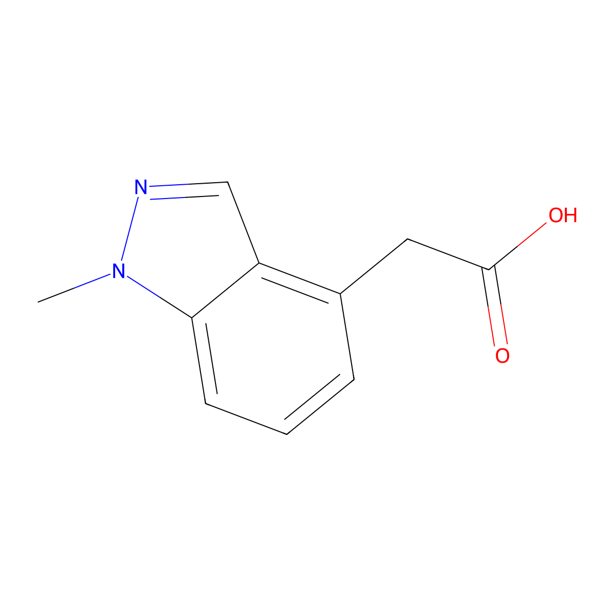 1-Methyl-1H-indazole-4-acetic acid molecular structure, CAS 144528-19-8
