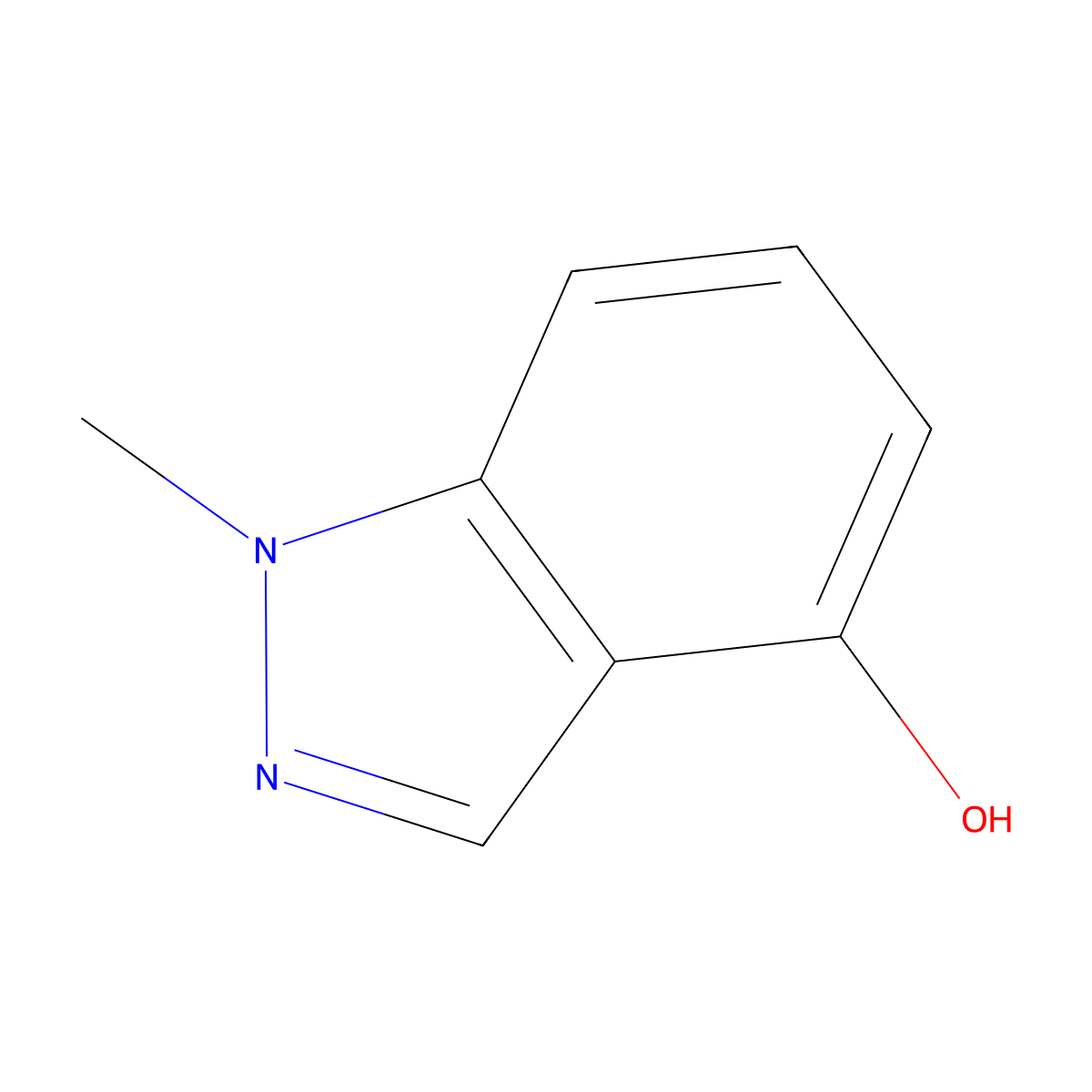 4-Hydroxy-1-methyl-1H-indazole molecular structure, CAS 144528-23-4