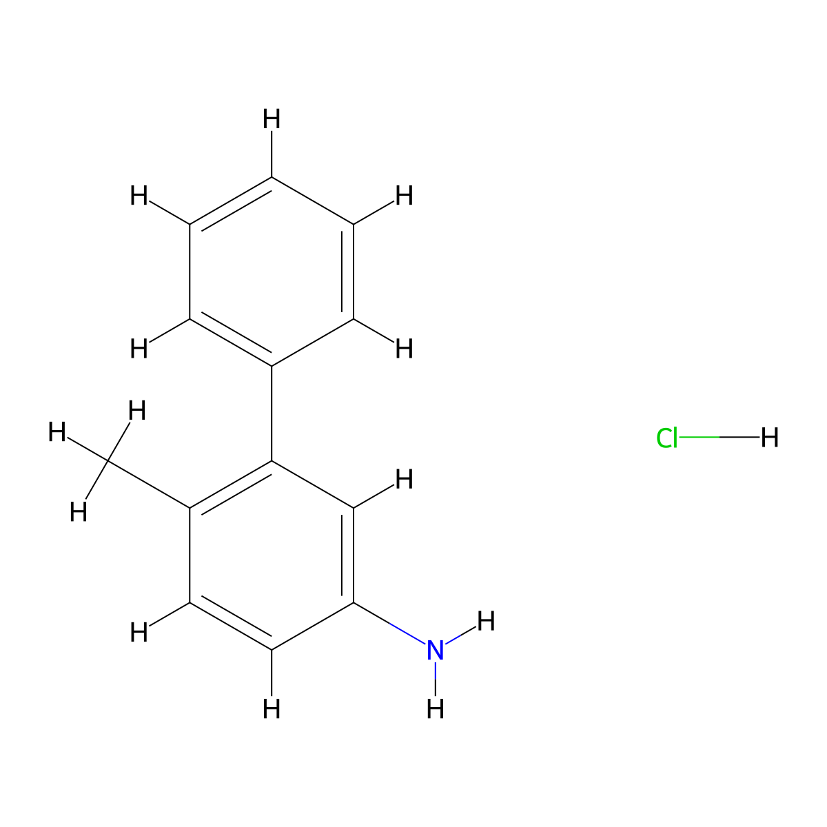 6-Methyl-(1,1'-biphenyl)-3-amine hydrochloride molecular structure, CAS 1445315-40-1