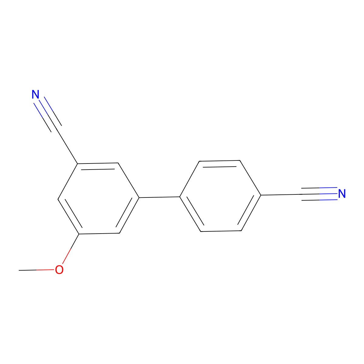 3-(4-Cyanophenyl)-5-methoxybenzonitrile molecular structure, CAS 1445322-49-5