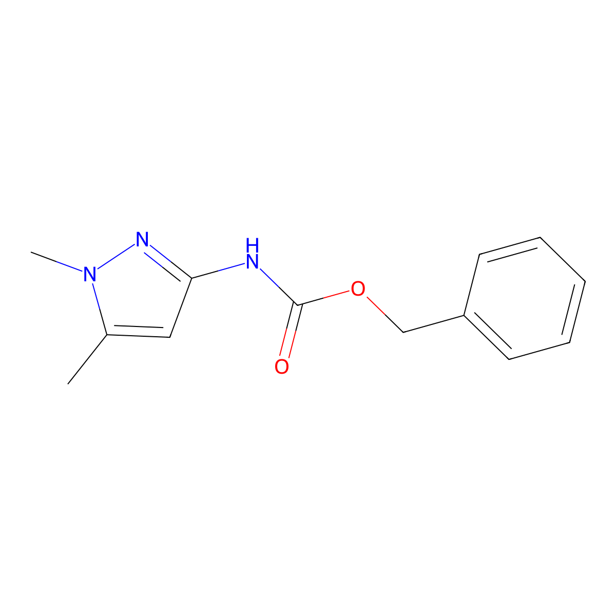 3-(Cbz-amino)-1,5-dimethylpyrazole molecular structure, CAS 1445322-58-6