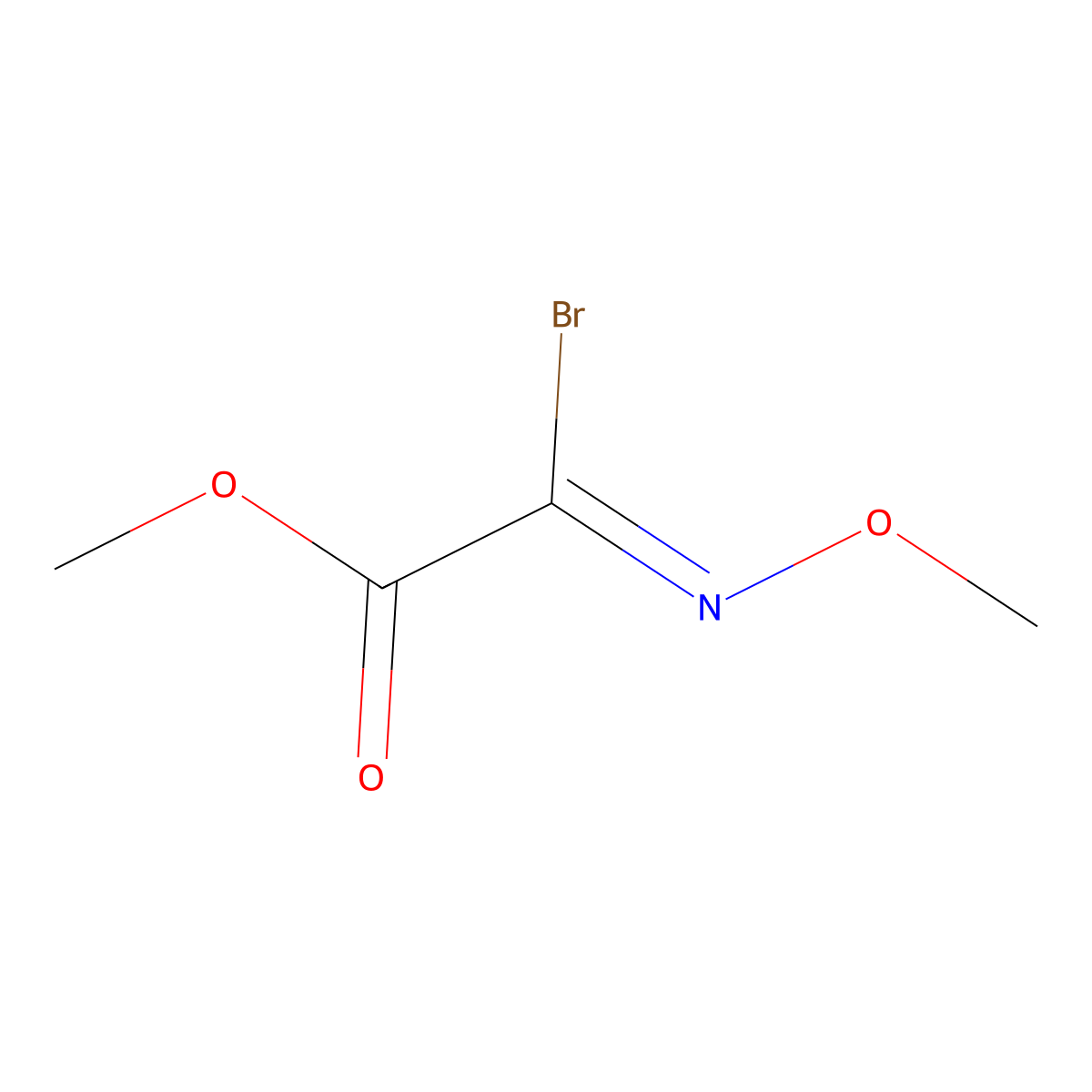 Methyl 2-bromo-2-(methoxyimino)acetate molecular structure, CAS 1445341-99-0