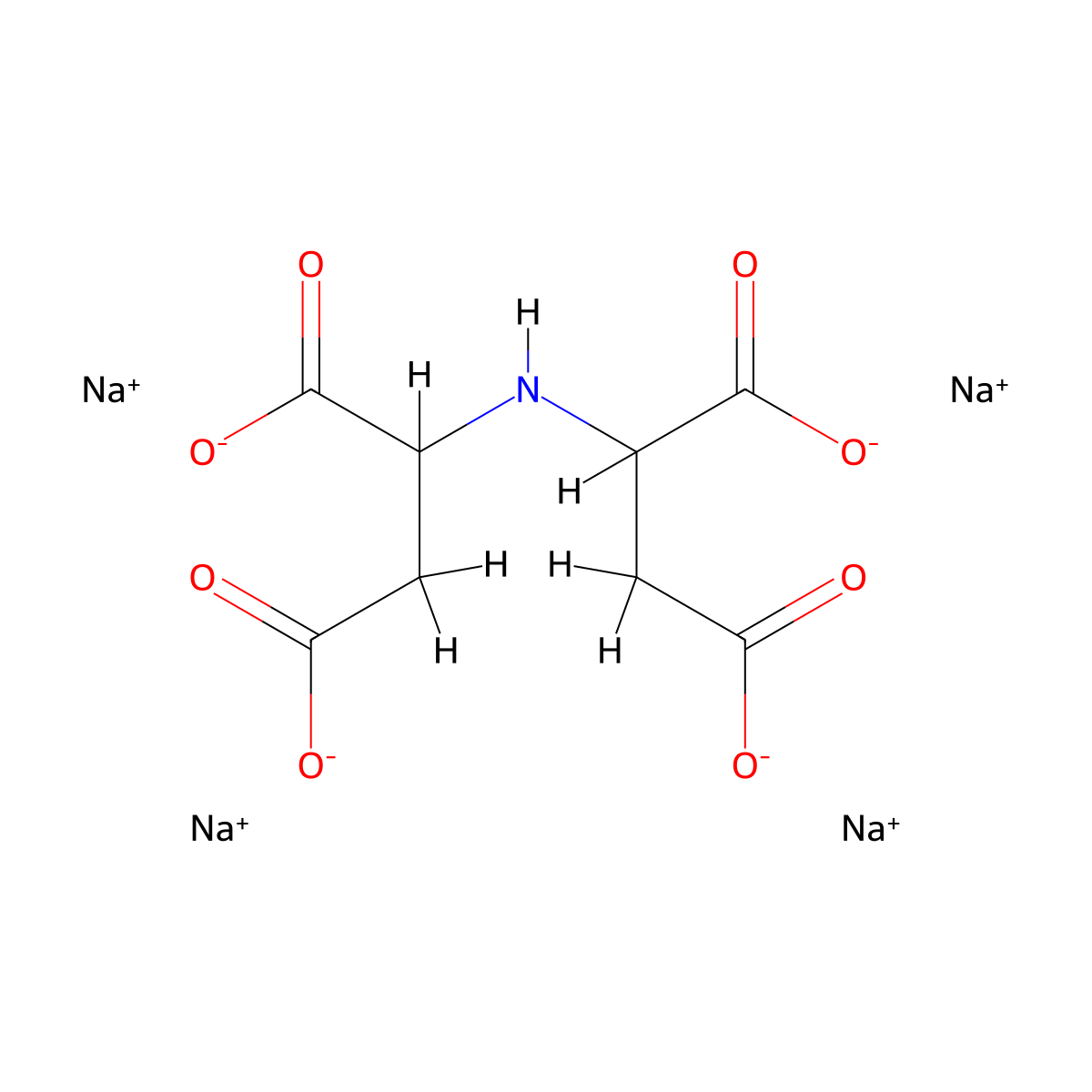 Tetrasodium Iminodisuccinate molecular structure, CAS 144538-83-0