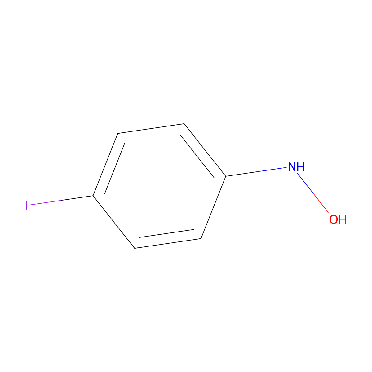 4-Iodophenylhydroxylamine molecular structure, CAS 14454-14-9
