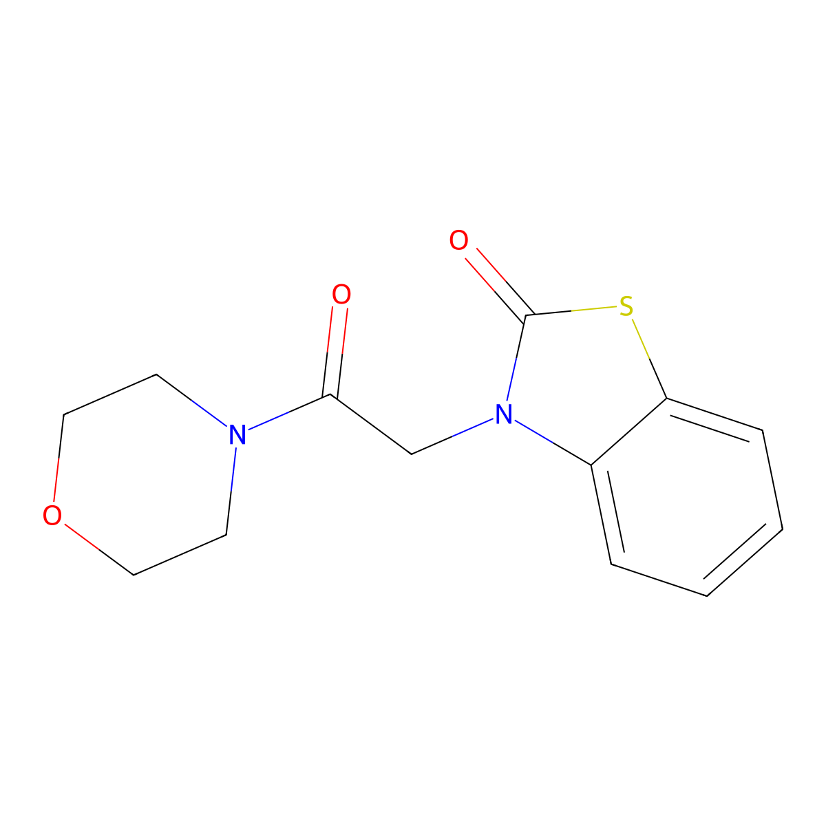 3-[2-(morpholin-4-yl)-2-oxoethyl]-1,3-benzothiazol-2(3H)-one molecular structure, CAS 14454-35-4