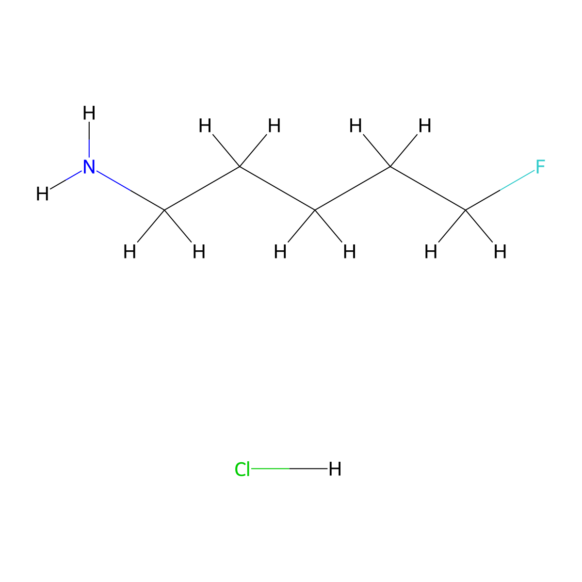 5-Fluoropentan-1-amine hydrochloride molecular structure, CAS 1445406-59-6