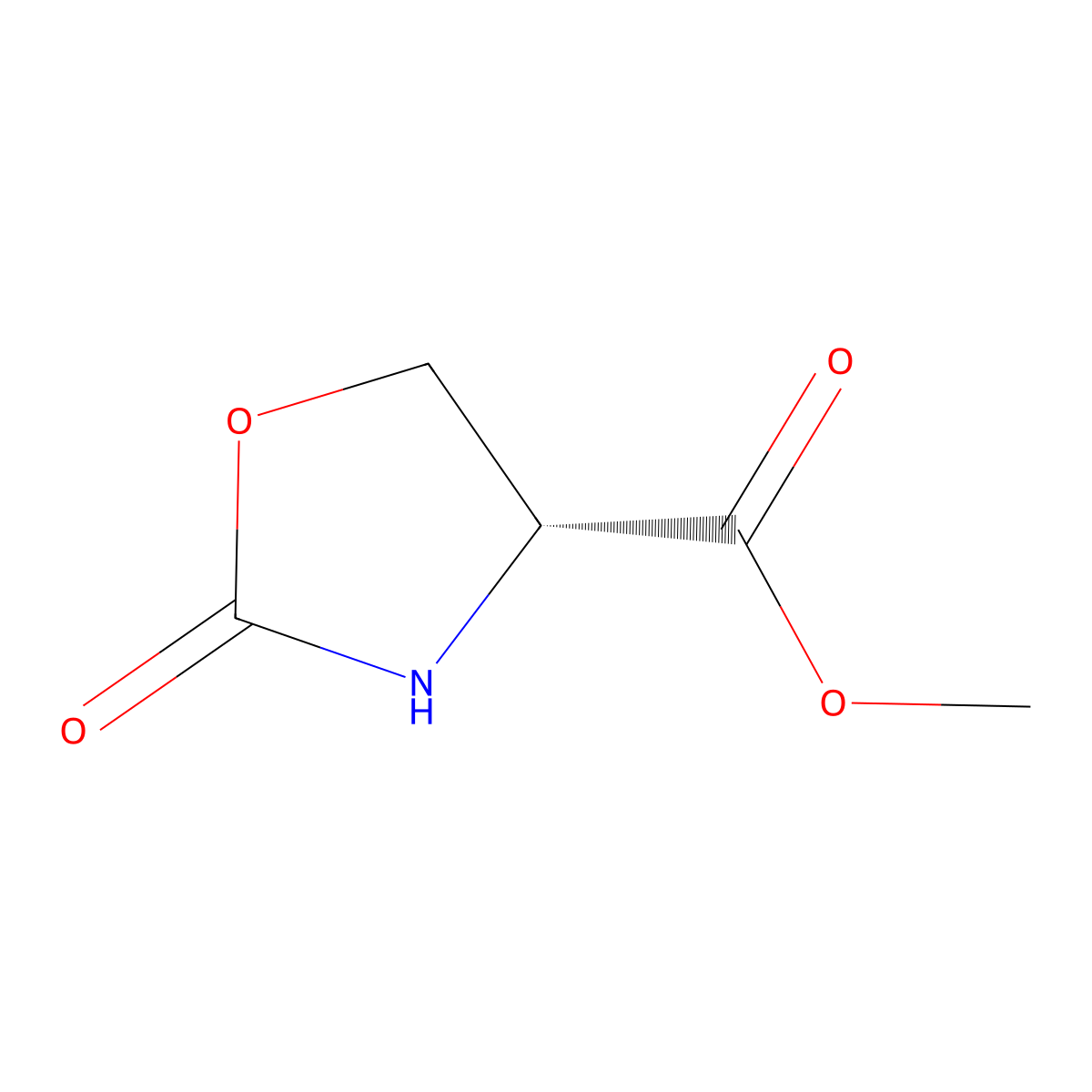 (R)-Methyl 2-oxooxazolidine-4-carboxylate molecular structure, CAS 144542-43-8