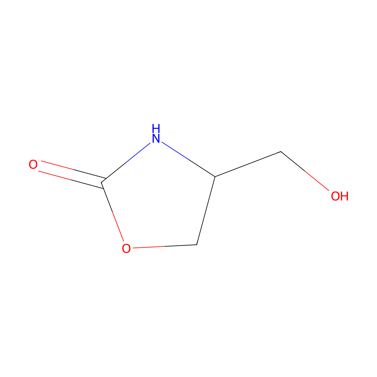 (4S)-4-(hydroxymethyl)-1,3-oxazolidin-2-one molecular structure, CAS 144542-44-9