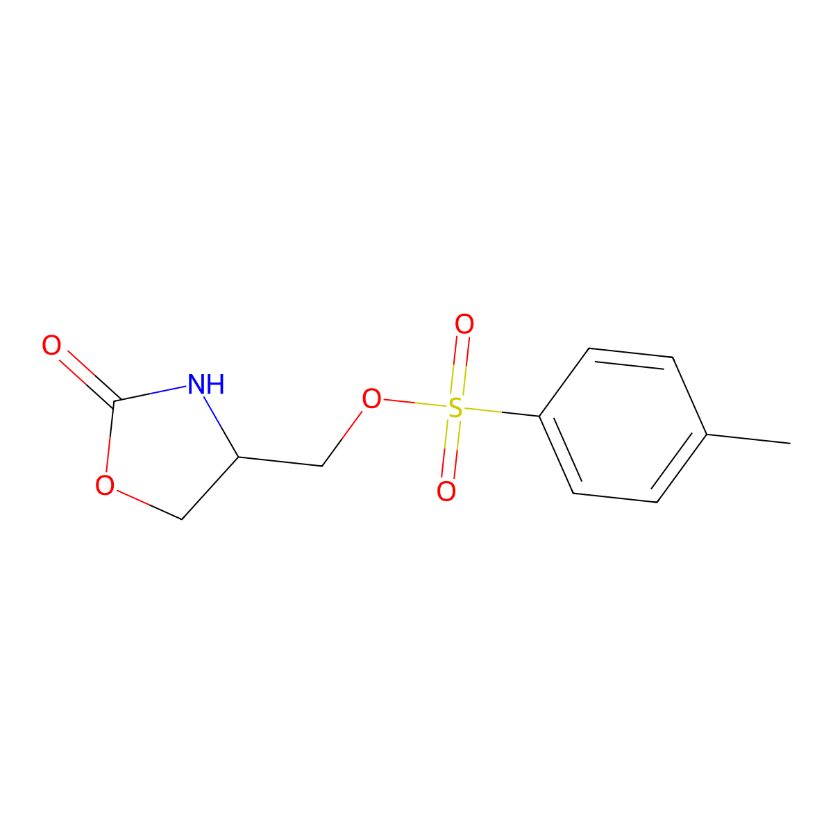 (R)-(2-Oxooxazolidin-4-yl)methyl 4-methylbenzenesulfonate molecular structure, CAS 144542-45-0
