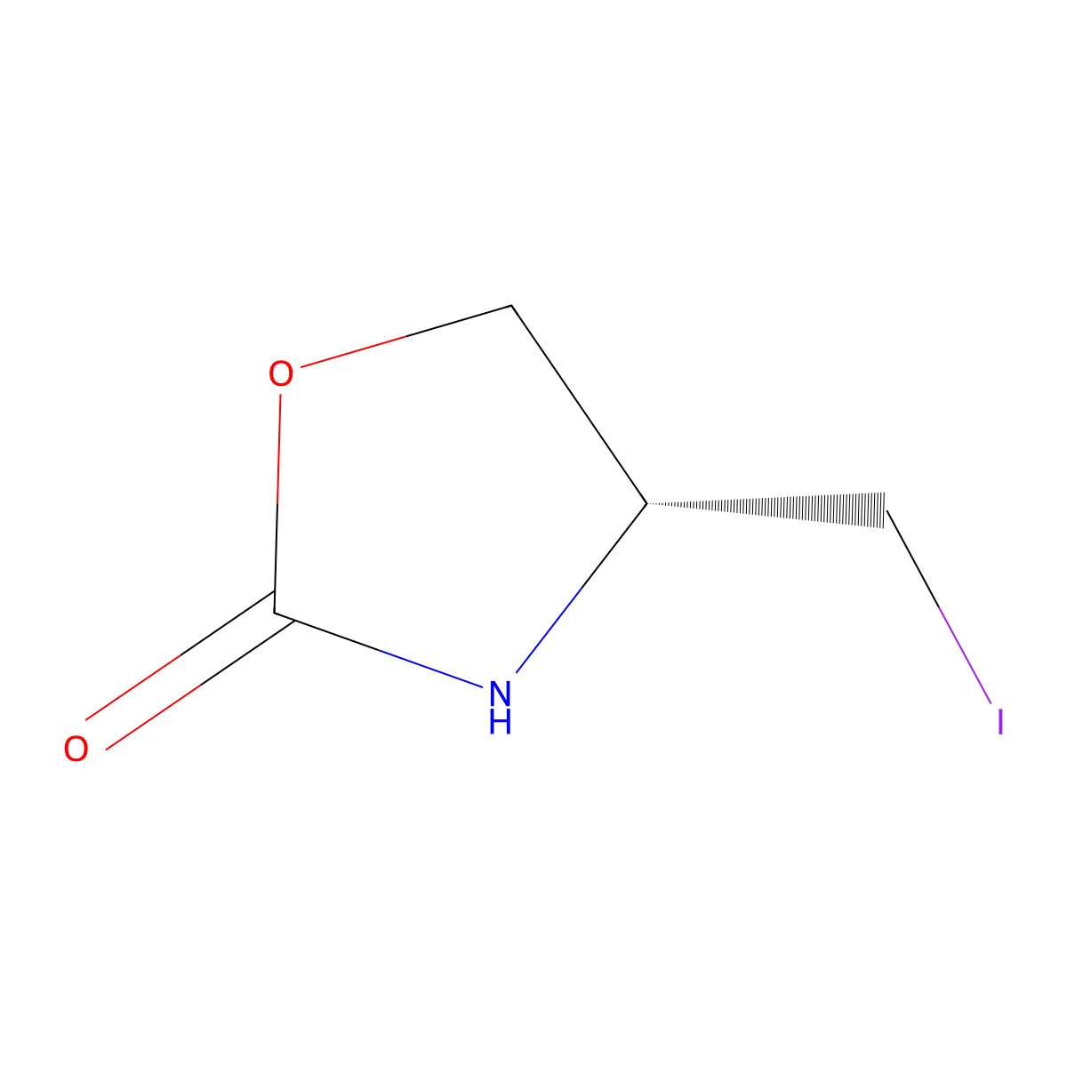 (R)-4-(Iodomethyl)oxazolidin-2-one molecular structure, CAS 144542-46-1