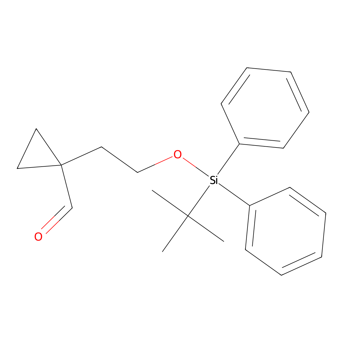 1-{2-[(Tert-butyldiphenylsilyl)oxy]ethyl}cyclopropane-1-carbaldehyde molecular structure, CAS 144543-39-5