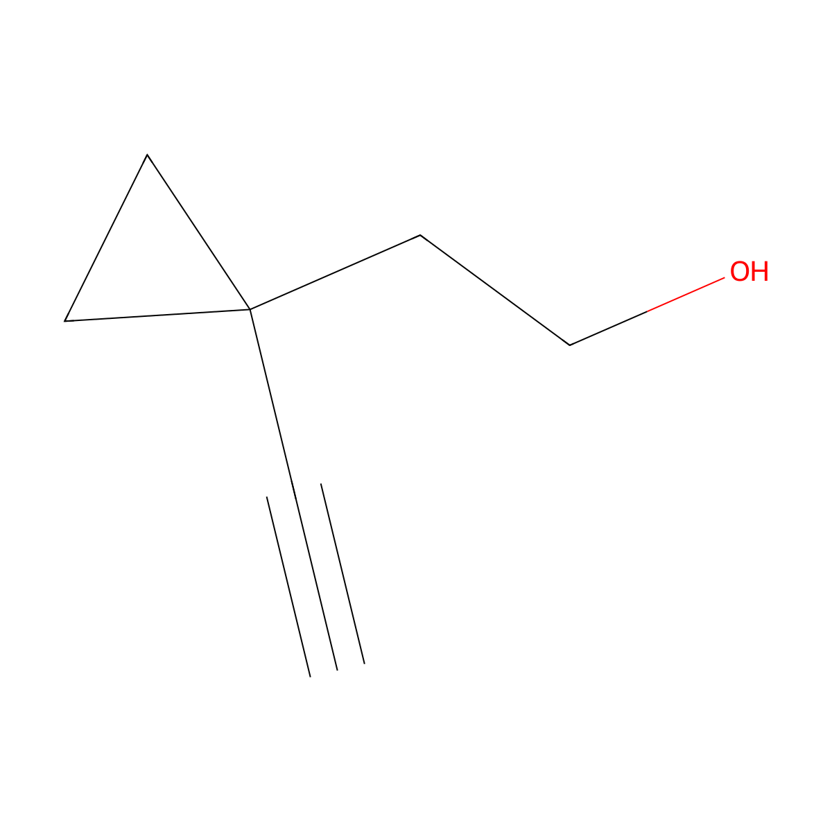 2-(1-Ethynylcyclopropyl)ethan-1-ol molecular structure, CAS 144543-42-0