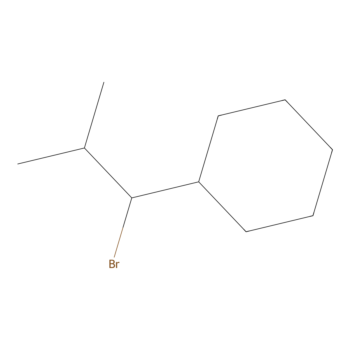 (1-Bromo-2-methylpropyl)cyclohexane molecular structure, CAS 1445560-23-5