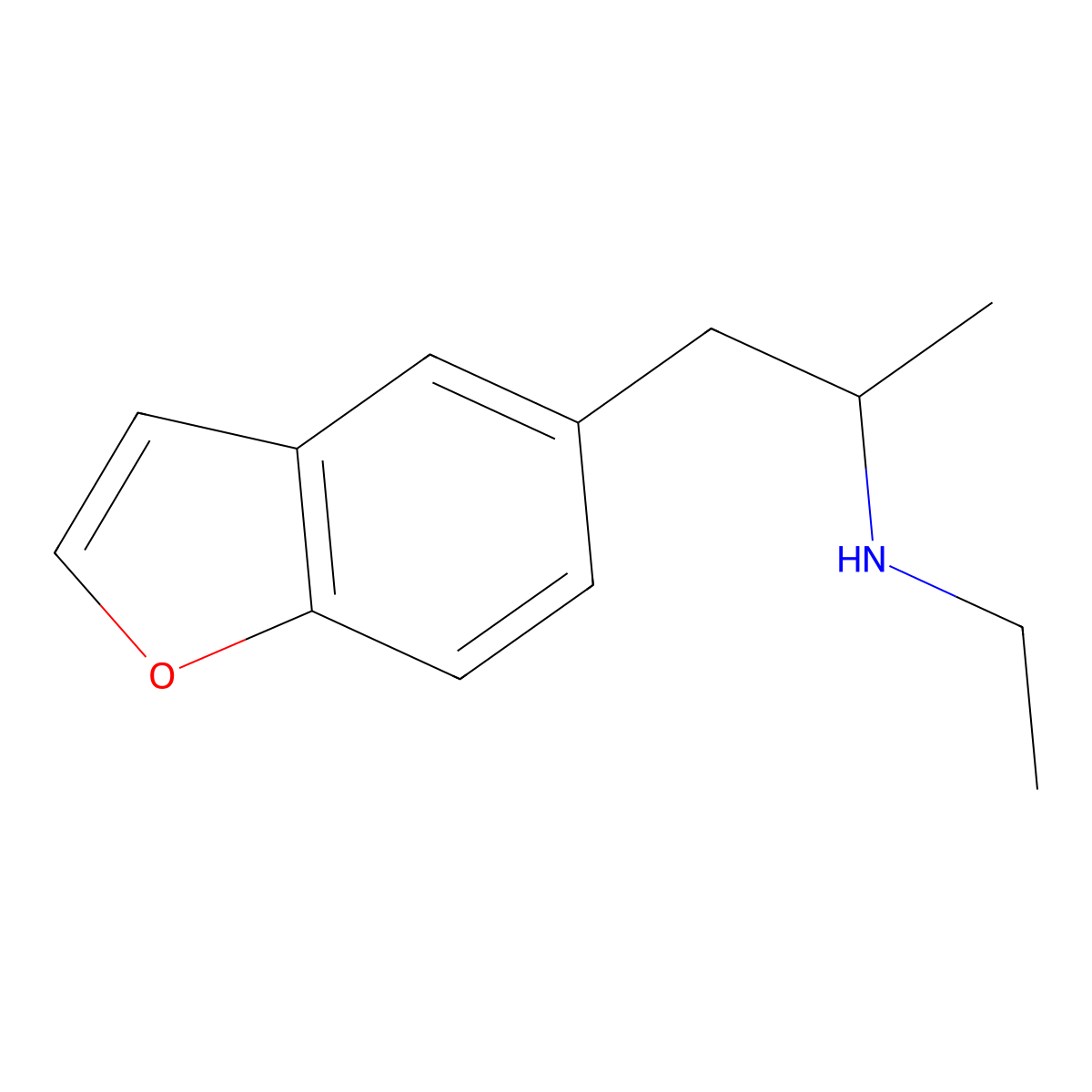 N-Ethyl-alpha-methyl-5-benzofuranethanamine molecular structure, CAS 1445566-01-7