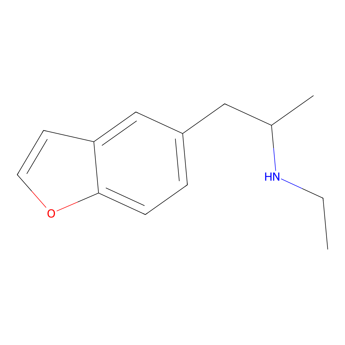 N-Ethyl-alpha-methyl-5-benzofuranethanamine molecular structure, CAS 1445566-01-7