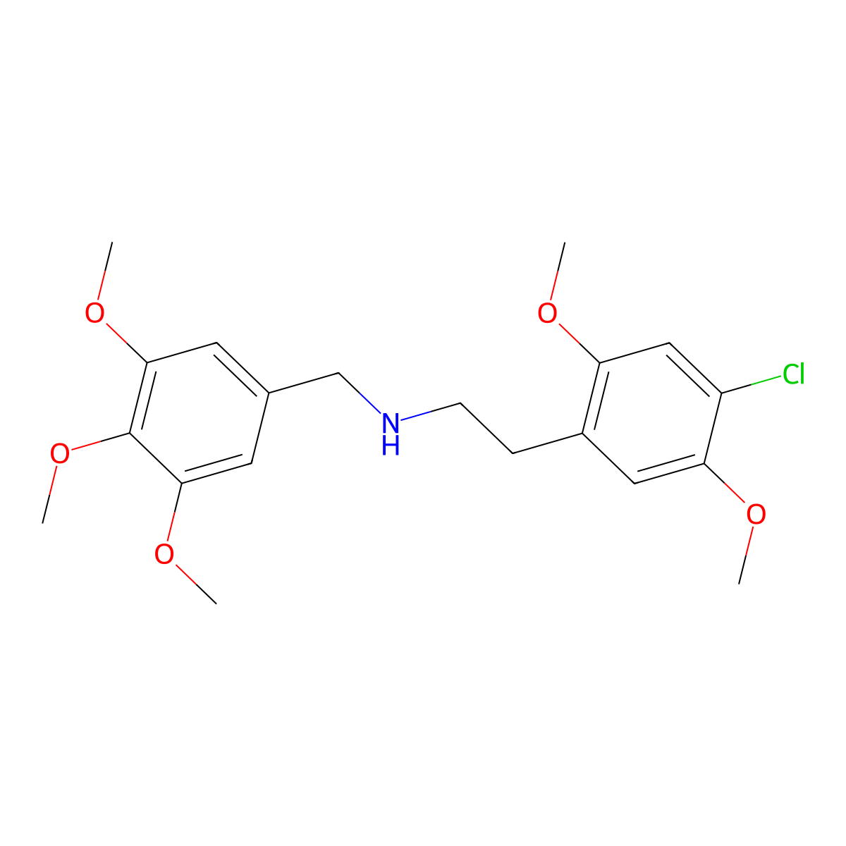 2-(4-Chloro-2,5-dimethoxyphenyl)-N-(3,4,5-trimethoxybenzyl)ethanamine molecular structure, CAS 1445574-98-0