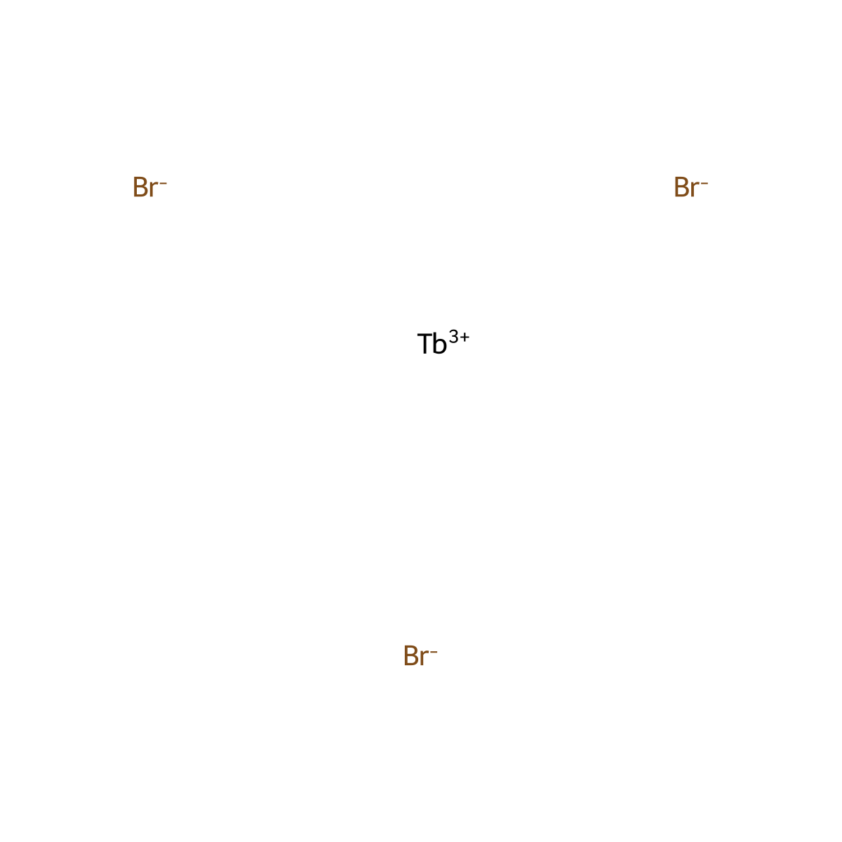 Terbium bromide (TbBr3) molecular structure, CAS 14456-47-4
