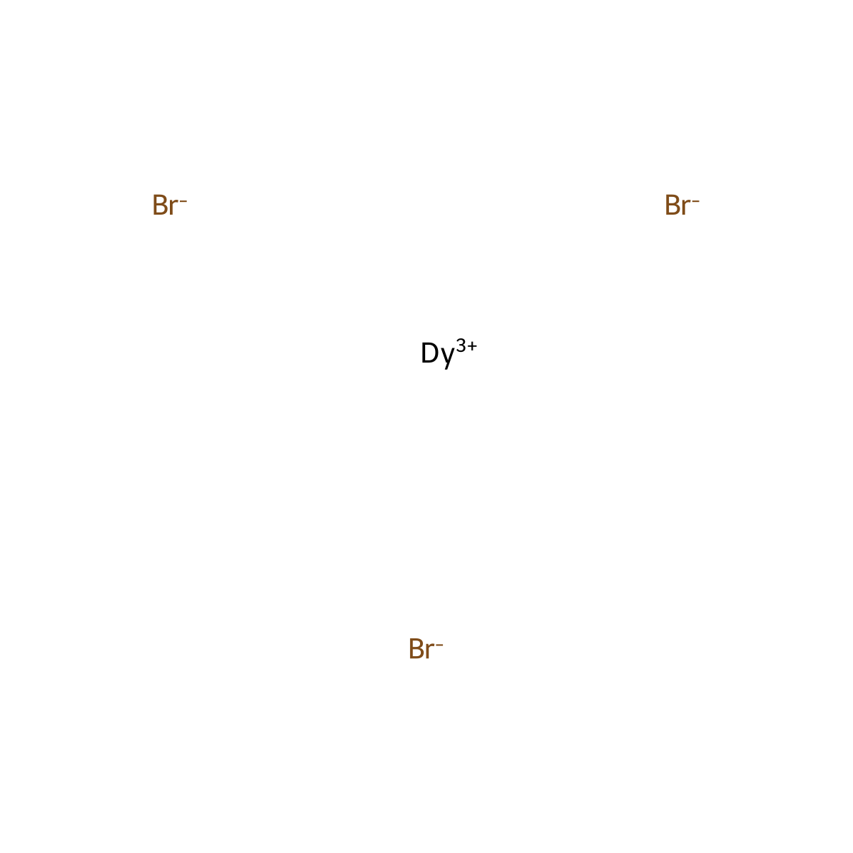 Dysprosium bromide (DyBr3) molecular structure, CAS 14456-48-5