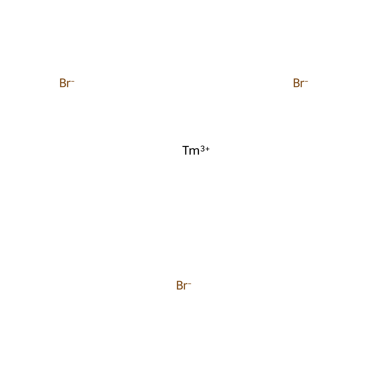 Thulium bromide (TmBr3) molecular structure, CAS 14456-51-0
