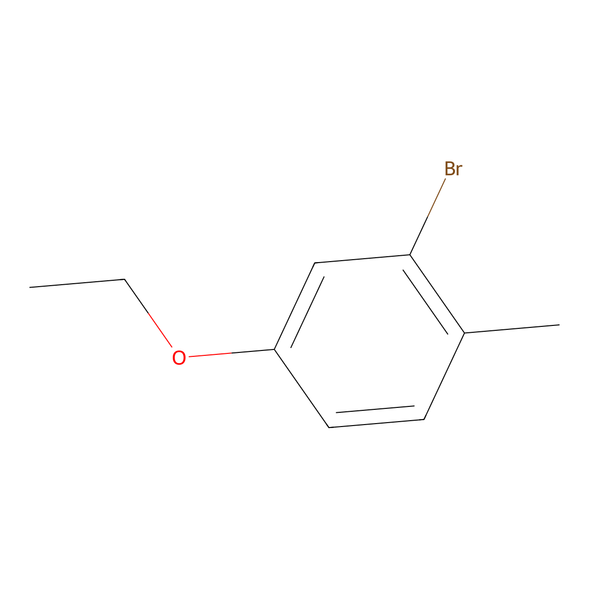 2-Bromo-4-ethoxy-1-methylbenzene molecular structure, CAS 1445601-62-6