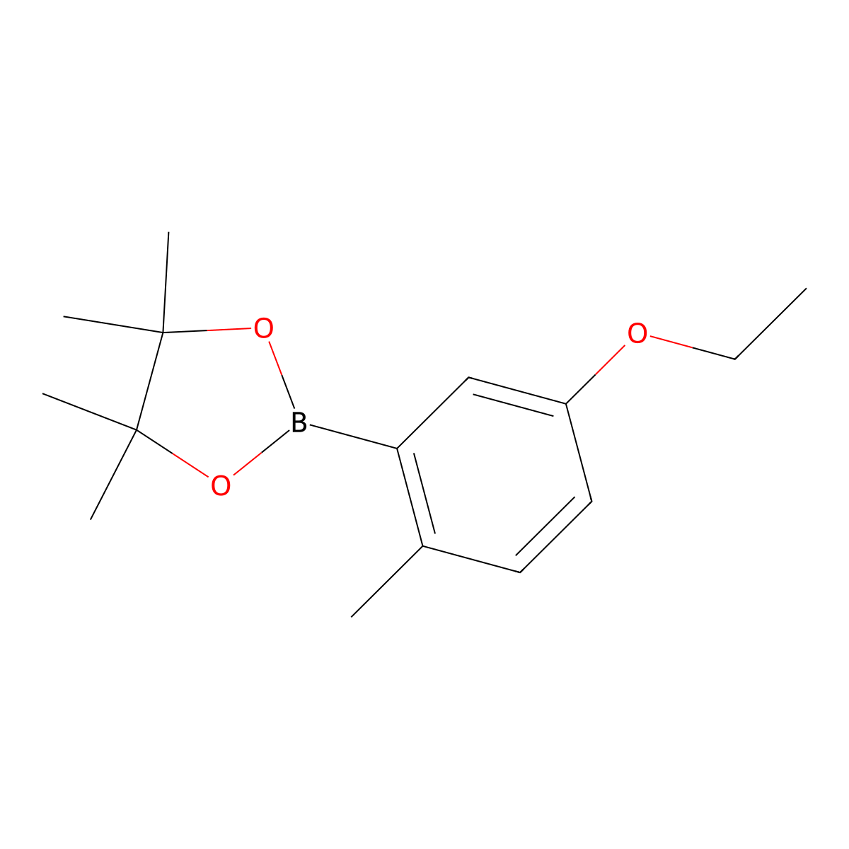 2-(5-Ethoxy-2-methylphenyl)-4,4,5,5-tetramethyl-1,3,2-dioxaborolane molecular structure, CAS 1445601-63-7