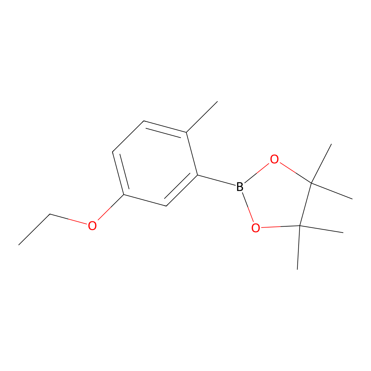 2-(5-Ethoxy-2-methylphenyl)-4,4,5,5-tetramethyl-1,3,2-dioxaborolane molecular structure, CAS 1445601-63-7