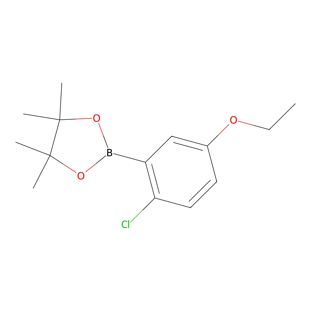 2-(2-Chloro-5-ethoxyphenyl)-4,4,5,5-tetramethyl-1,3,2-dioxaborolane molecular structure, CAS 1445602-59-4