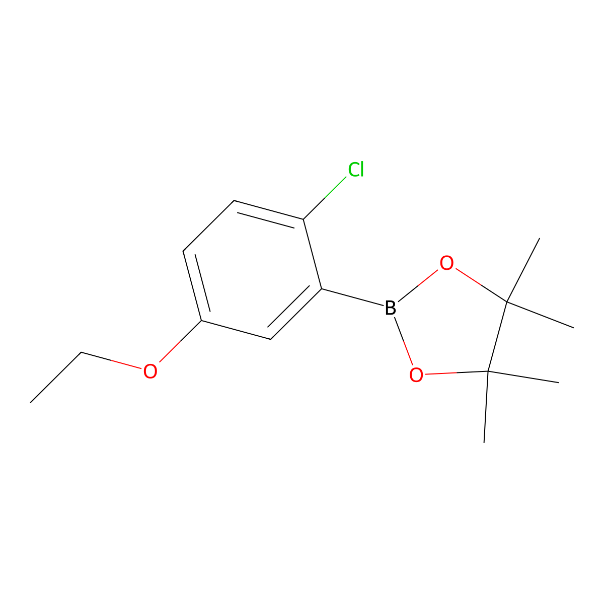 2-(2-Chloro-5-ethoxyphenyl)-4,4,5,5-tetramethyl-1,3,2-dioxaborolane molecular structure, CAS 1445602-59-4