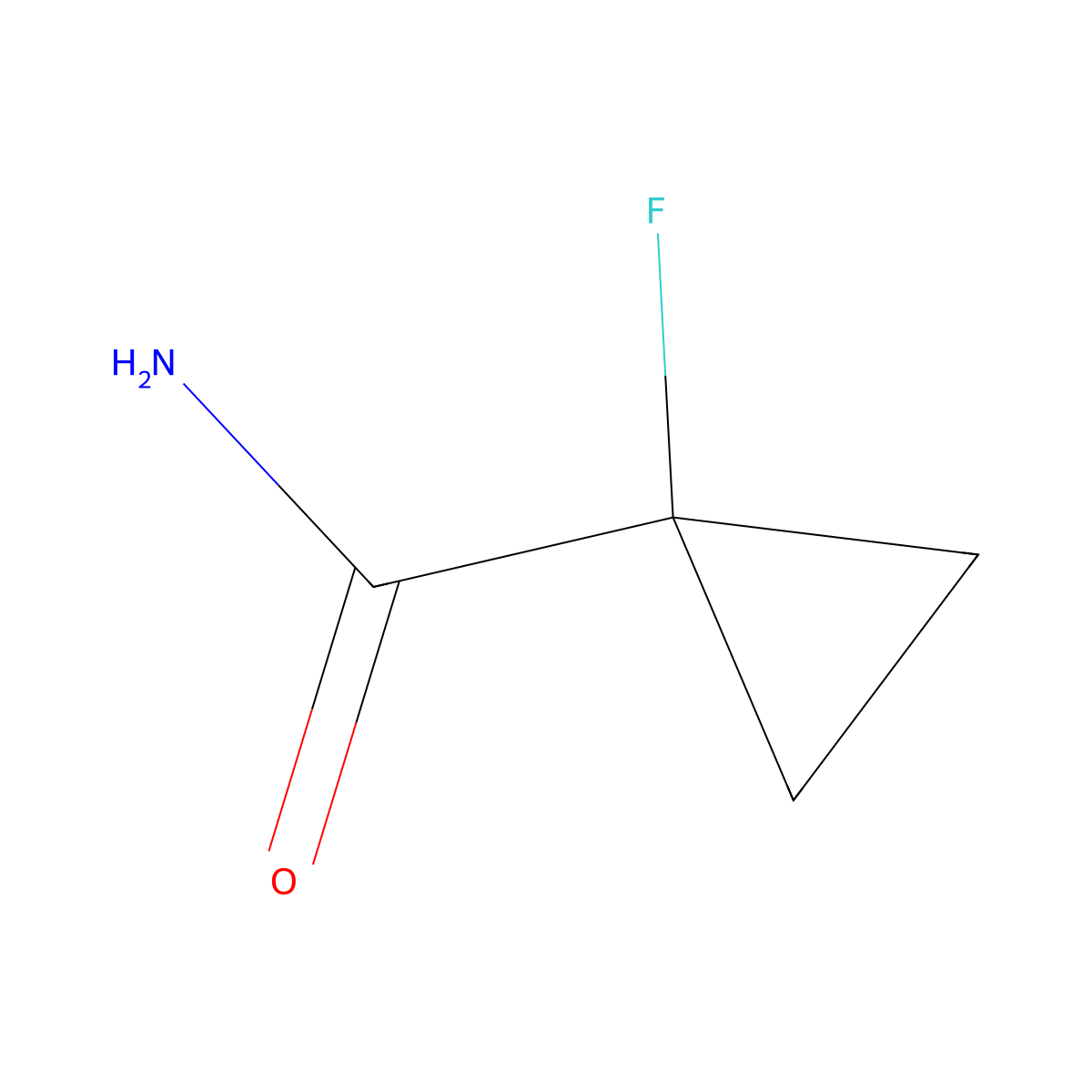 1-Fluorocyclopropanecarboxamide molecular structure, CAS 1445685-01-7