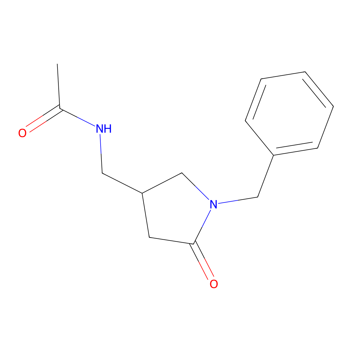 N-[(1-Benzyl-5-oxopyrrolidin-3-YL)methyl]acetamide molecular structure, CAS 144574-30-1