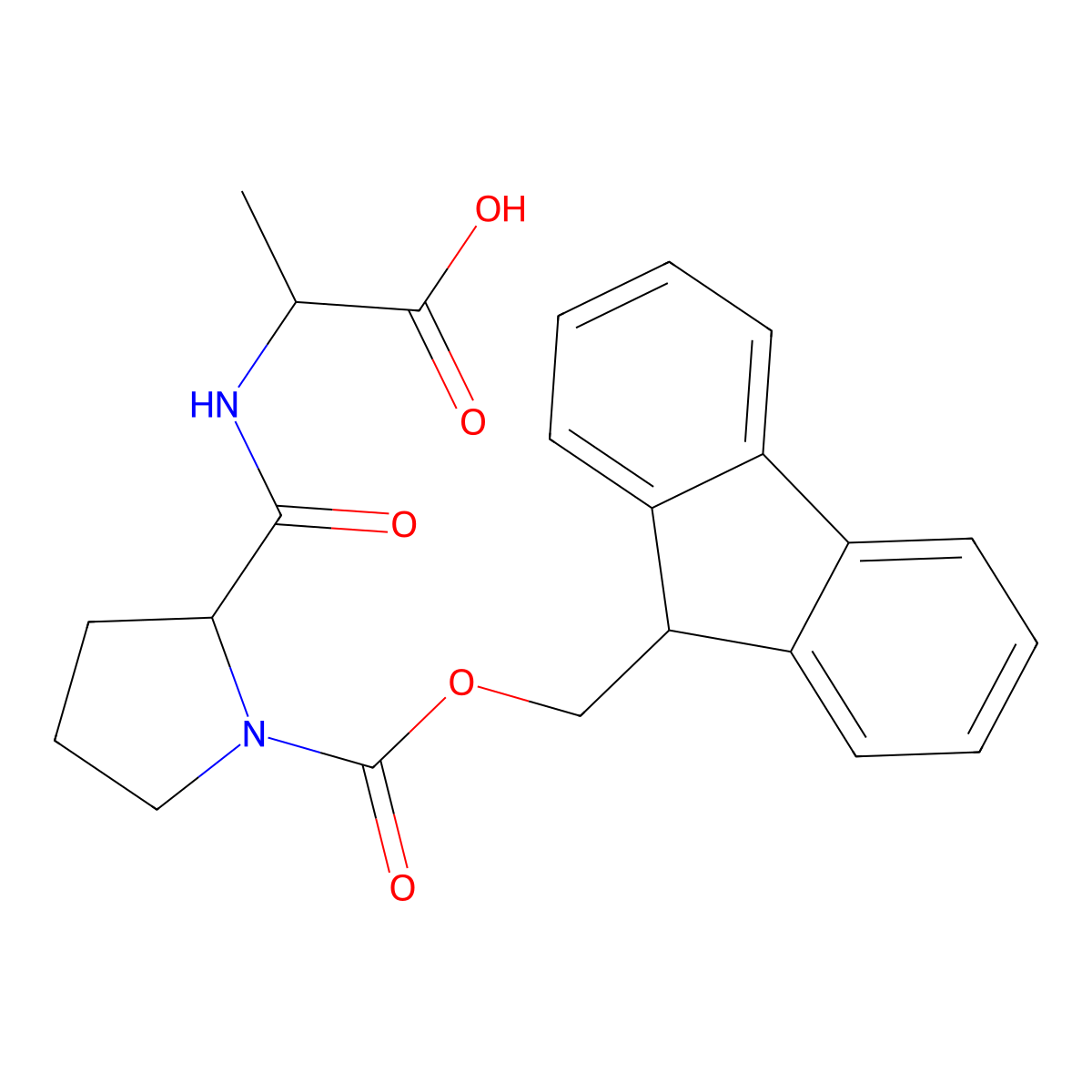 Fmoc-Pro-D-Ala-OH molecular structure, CAS 144574-97-0