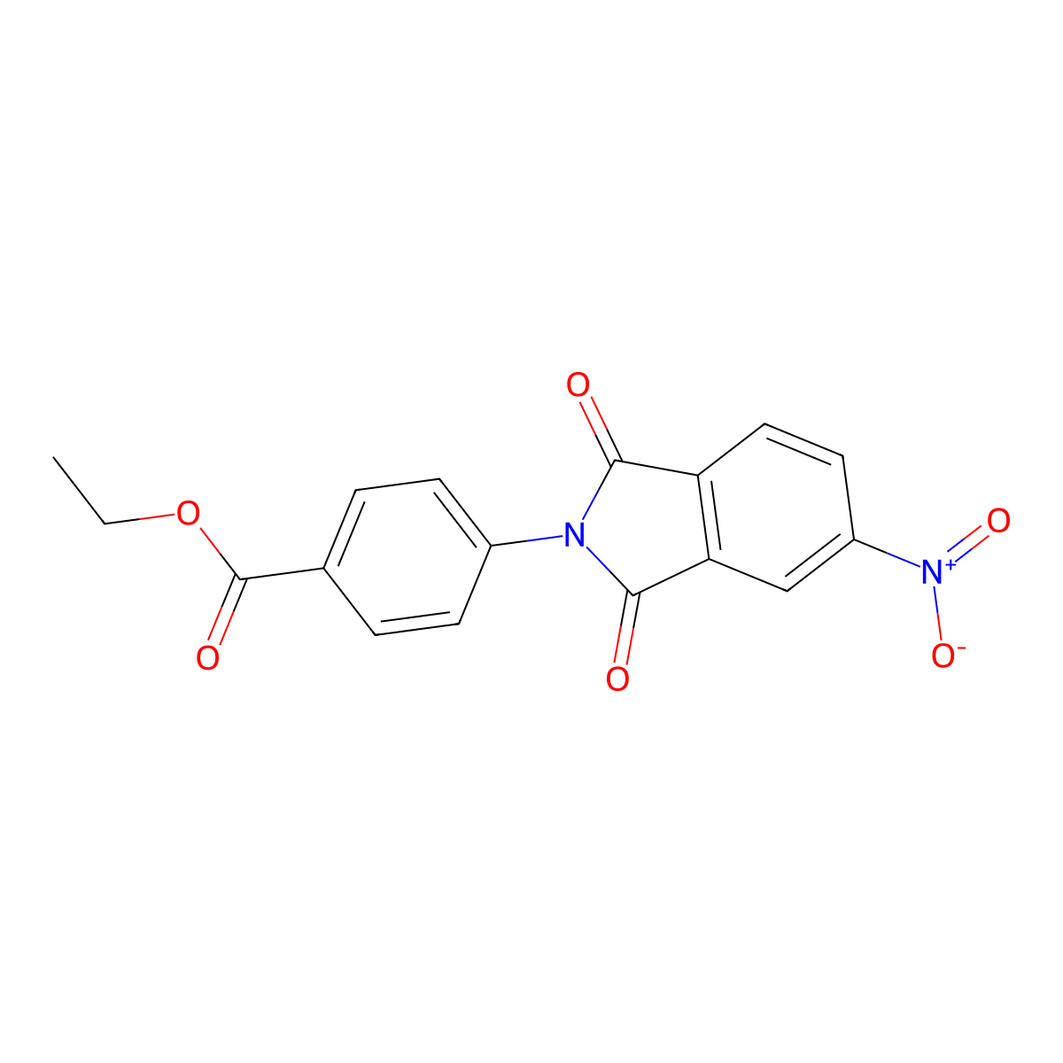 Ethyl 4-(5-nitro-1,3-dioxoisoindol-2-yl)benzoate molecular structure, CAS 144576-76-1