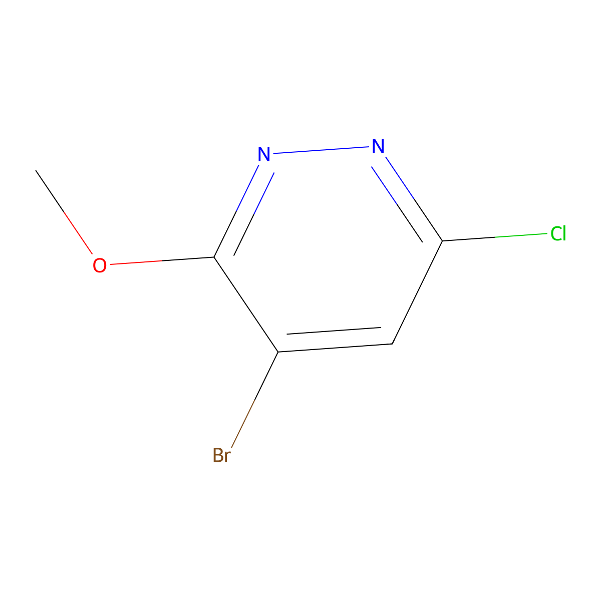 4-Bromo-6-chloro-3-methoxypyridazine molecular structure, CAS 1445774-08-2