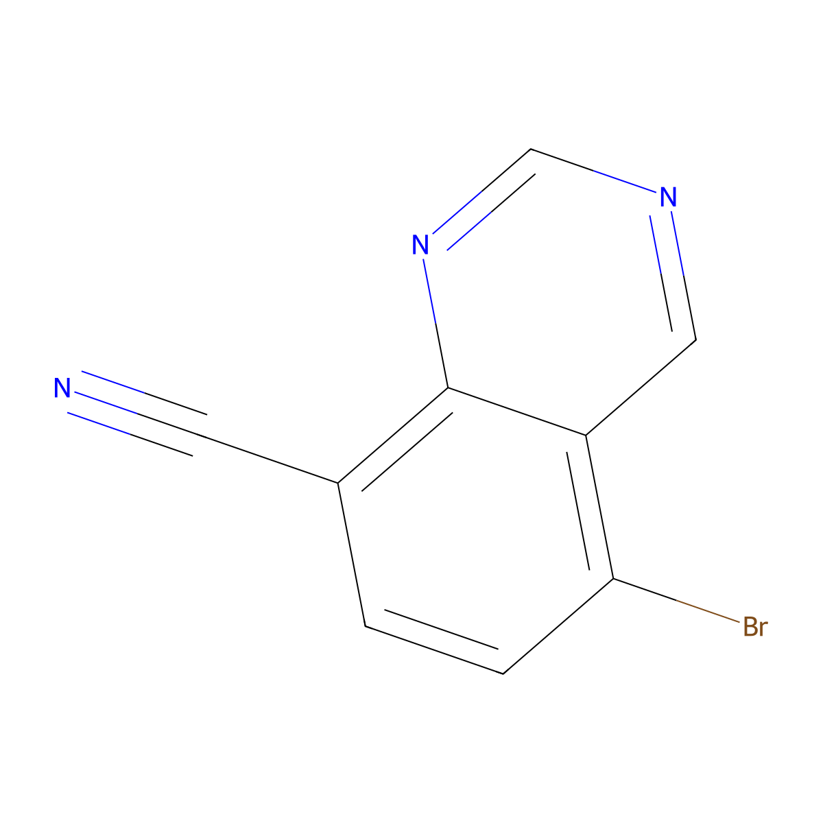 5-Bromoquinazoline-8-carbonitrile molecular structure, CAS 1445781-40-7