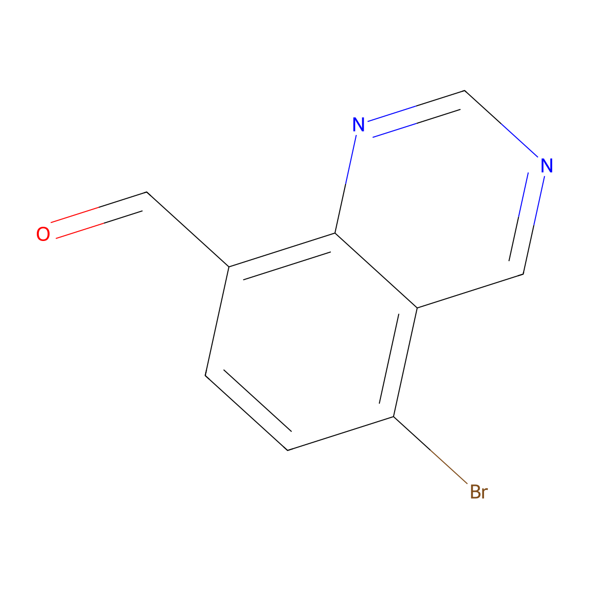 5-Bromoquinazoline-8-carbaldehyde molecular structure, CAS 1445781-43-0
