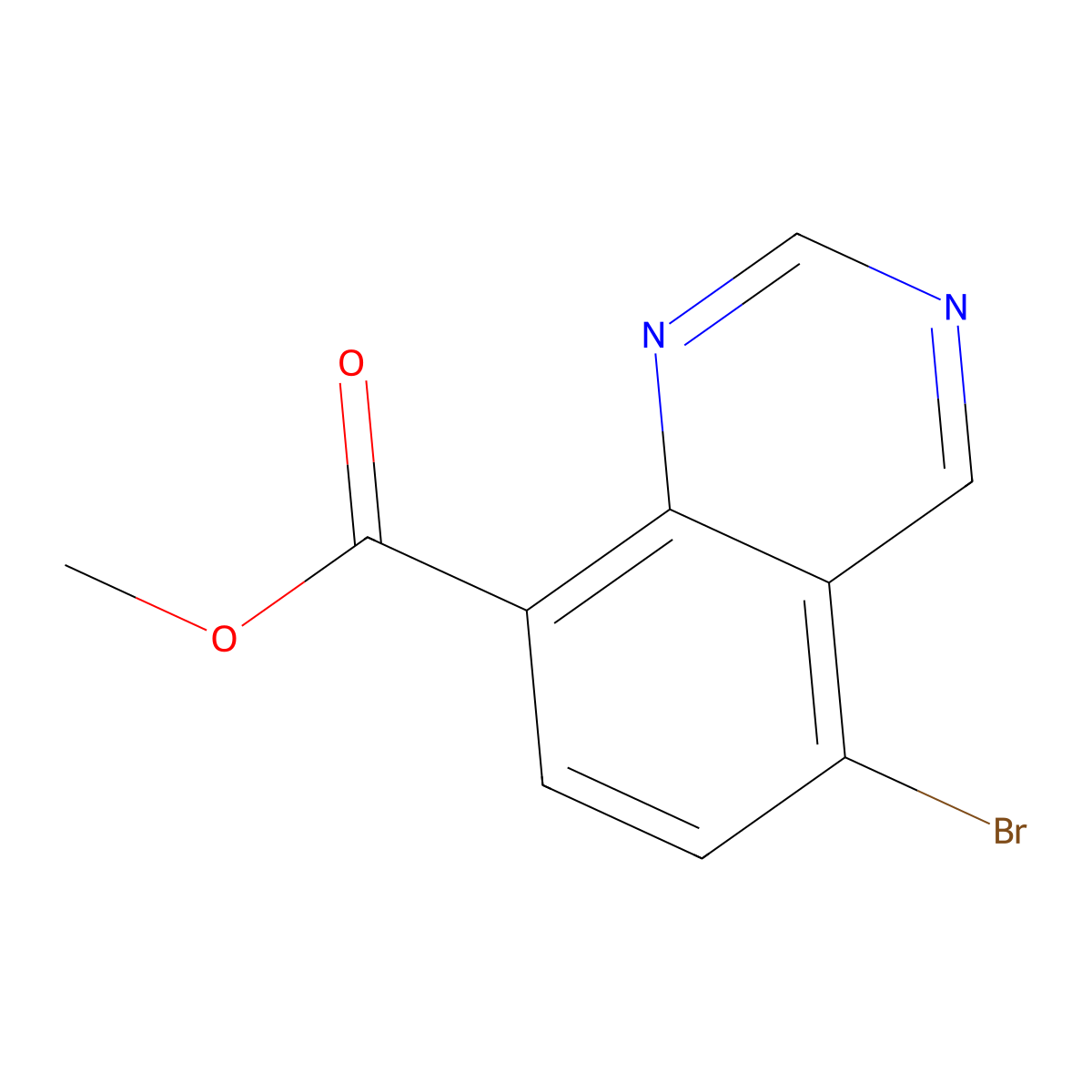 Methyl 5-bromoquinazoline-8-carboxylate molecular structure, CAS 1445781-91-8