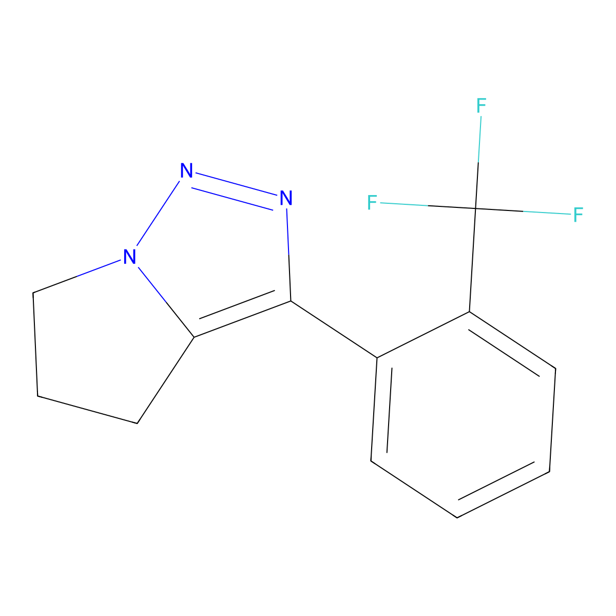 3-(2-(Trifluoromethyl)phenyl)-5,6-dihydro-4H-pyrrolo[1,2-C][1,2,3]triazole molecular structure, CAS 1445792-39-1