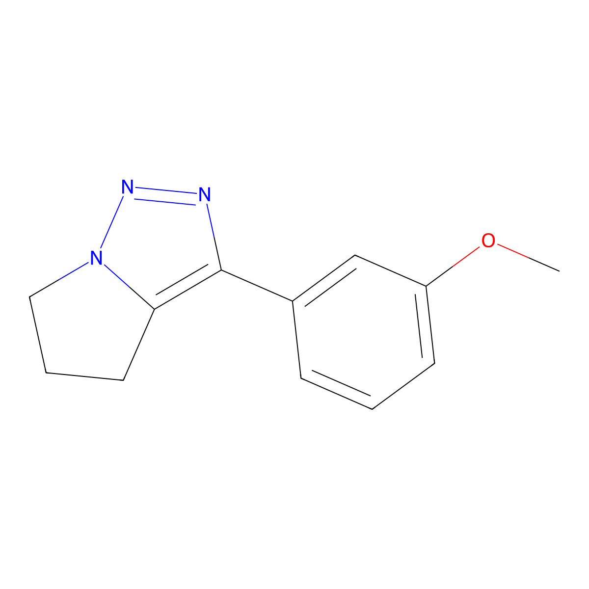 3-(3-Methoxyphenyl)-5,6-dihydro-4H-pyrrolo[1,2-C][1,2,3]triazole molecular structure, CAS 1445792-42-6