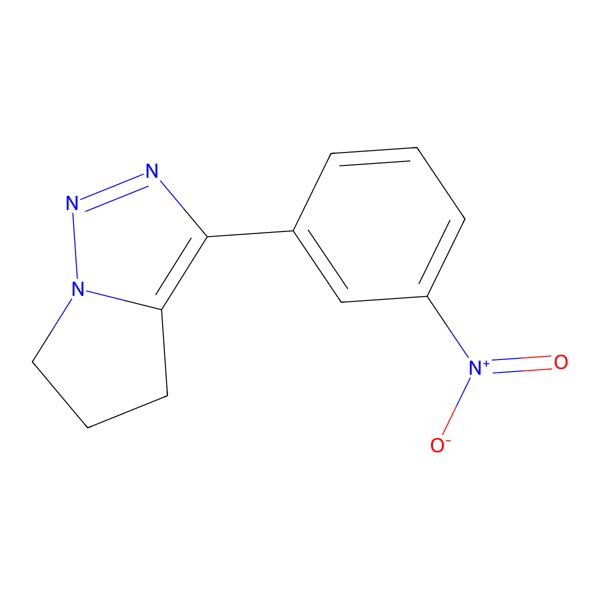 3-(3-Nitrophenyl)-5,6-dihydro-4H-pyrrolo[1,2-C][1,2,3]triazole molecular structure, CAS 1445792-45-9
