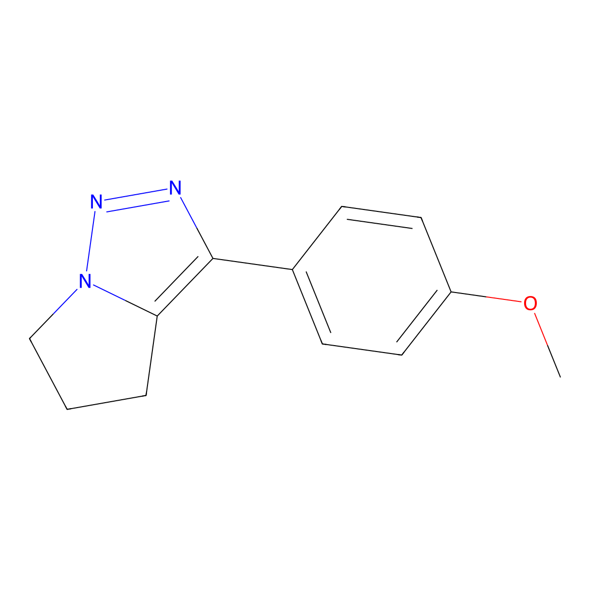 3-(4-Methoxyphenyl)-5,6-dihydro-4H-pyrrolo[1,2-C][1,2,3]triazole molecular structure, CAS 1445792-48-2