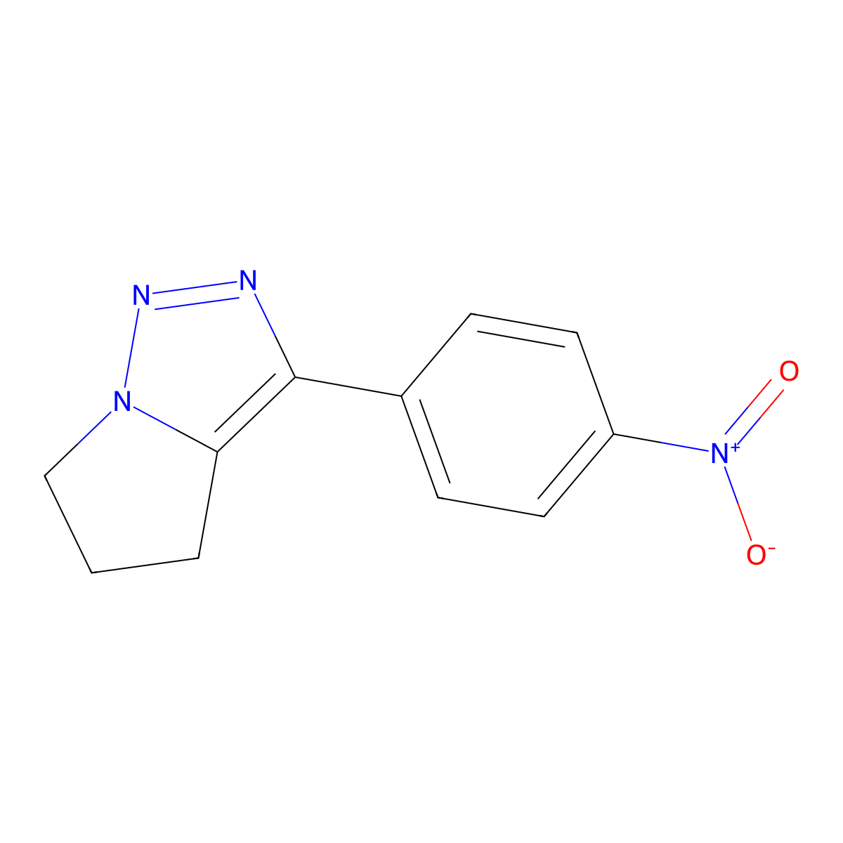 3-(4-Nitrophenyl)-5,6-dihydro-4H-pyrrolo[1,2-C][1,2,3]triazole molecular structure, CAS 1445792-50-6