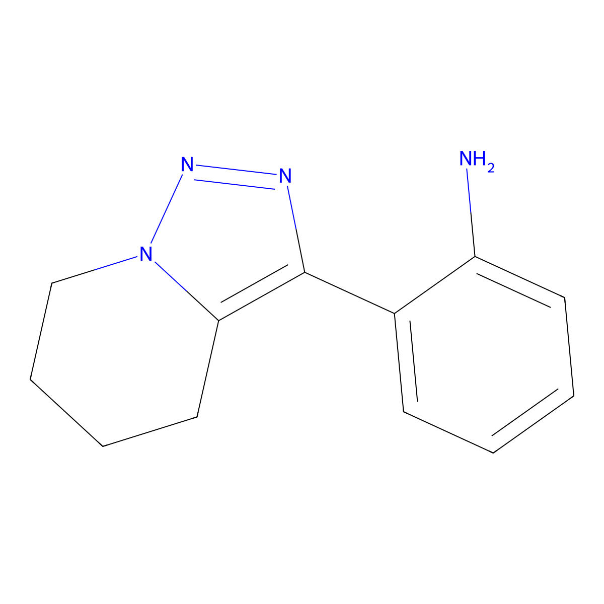 2-(4,5,6,7-Tetrahydro-[1,2,3]triazolo[1,5-A]pyridin-3-YL)aniline molecular structure, CAS 1445792-55-1