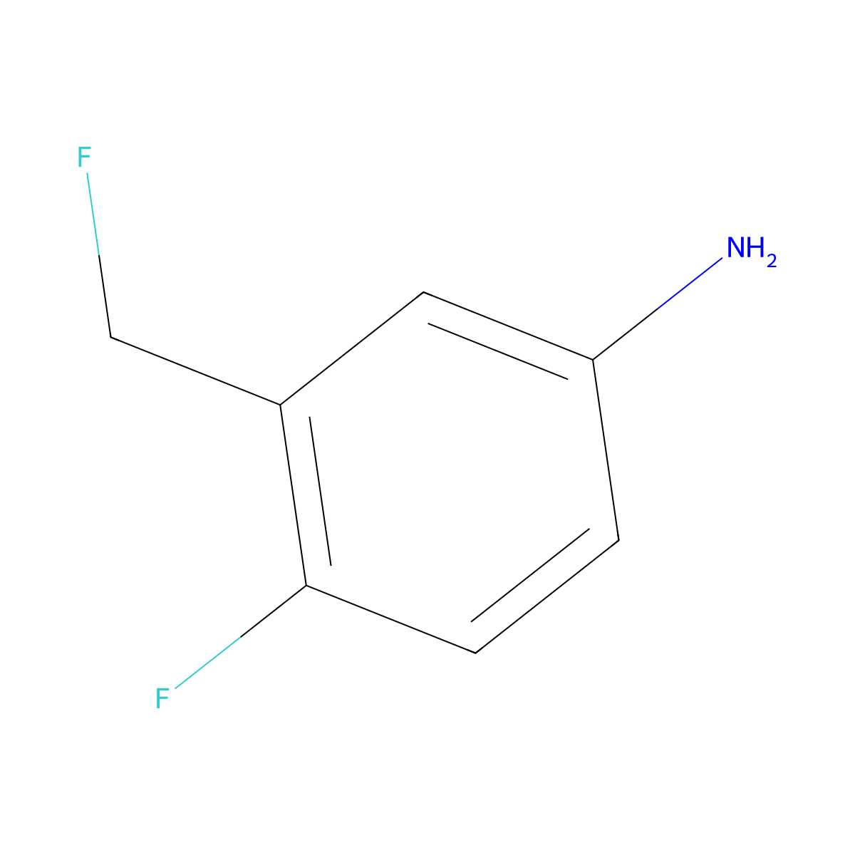 4-Fluoro-3-(fluoromethyl)aniline molecular structure, CAS 1445796-35-9