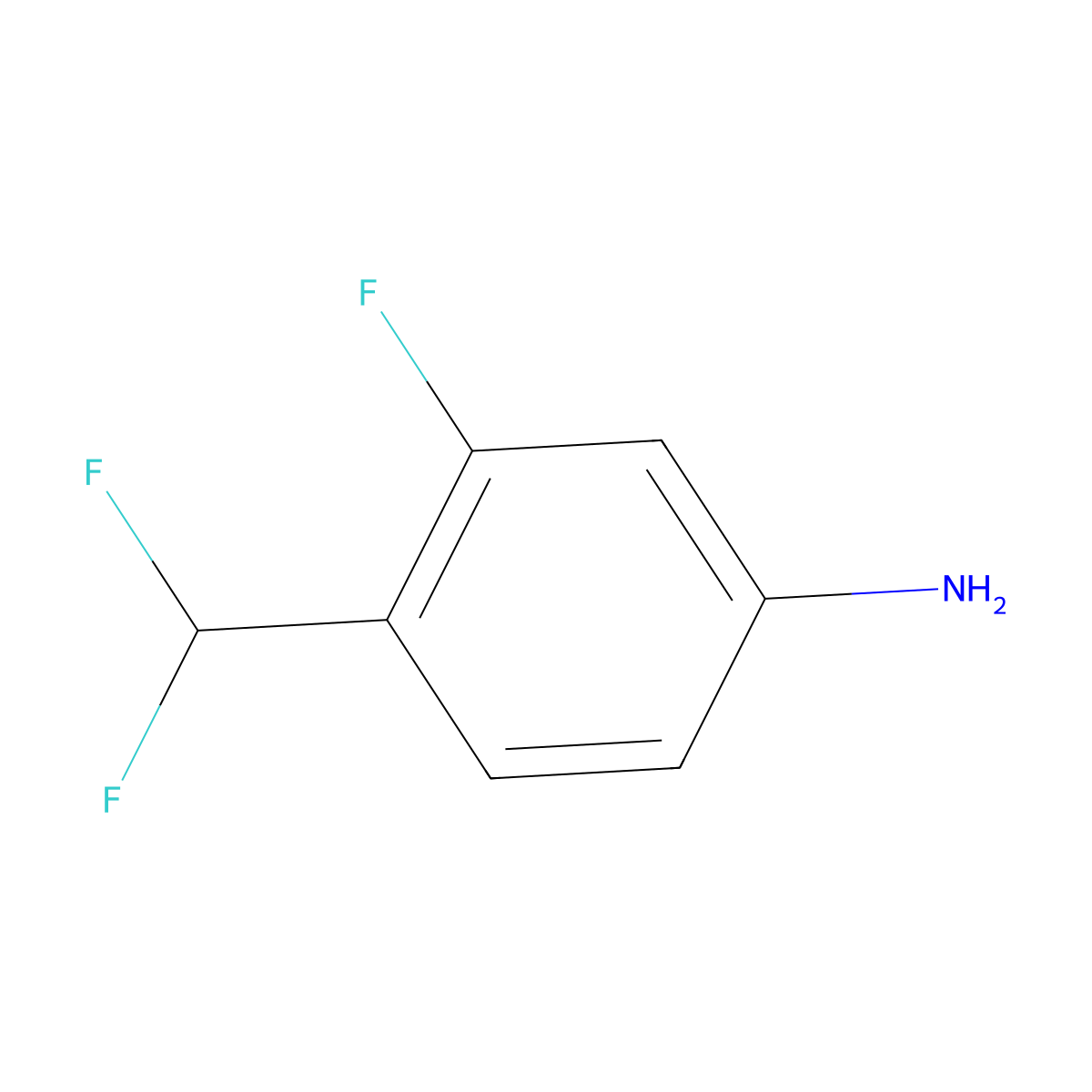 4-(Difluoromethyl)-3-fluoroaniline molecular structure, CAS 1445796-36-0
