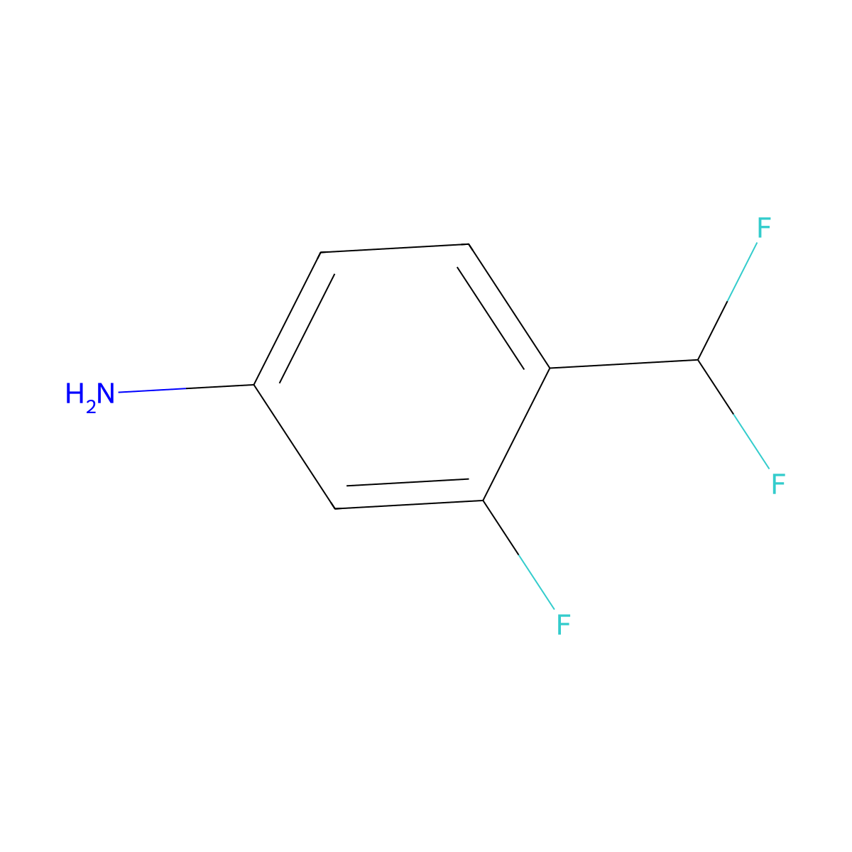 4-(Difluoromethyl)-3-fluoroaniline molecular structure, CAS 1445796-36-0