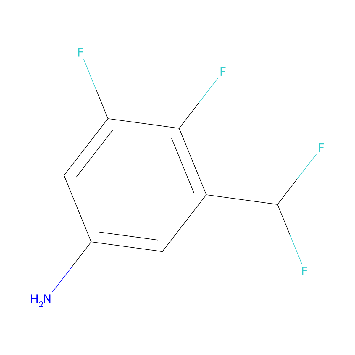 3-(Difluoromethyl)-4,5-difluoroaniline molecular structure, CAS 1445796-39-3
