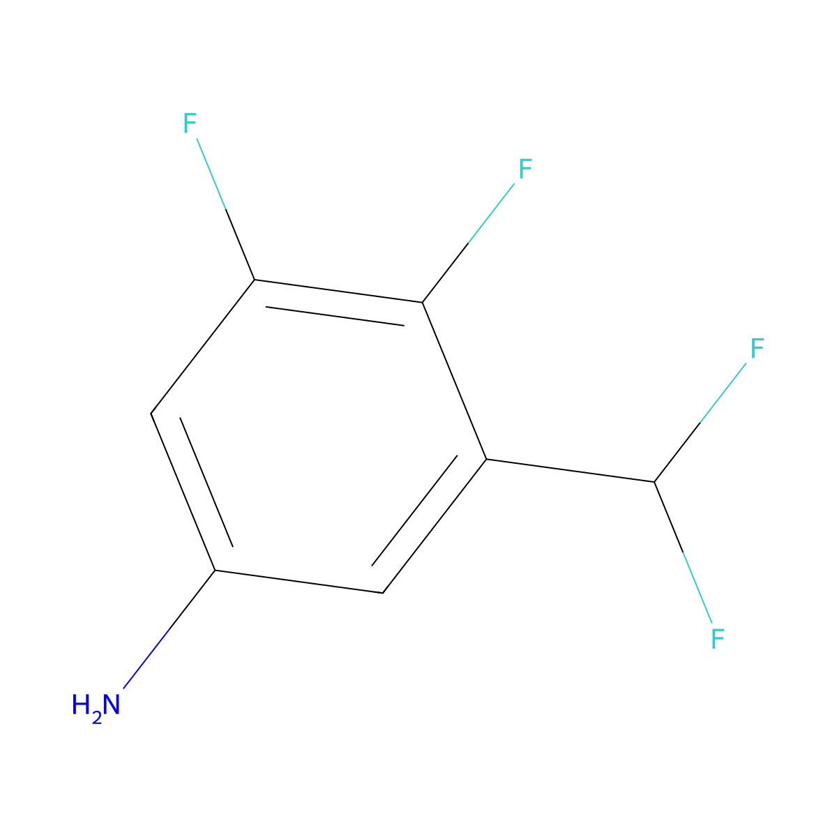 3-(Difluoromethyl)-4,5-difluoroaniline molecular structure, CAS 1445796-39-3